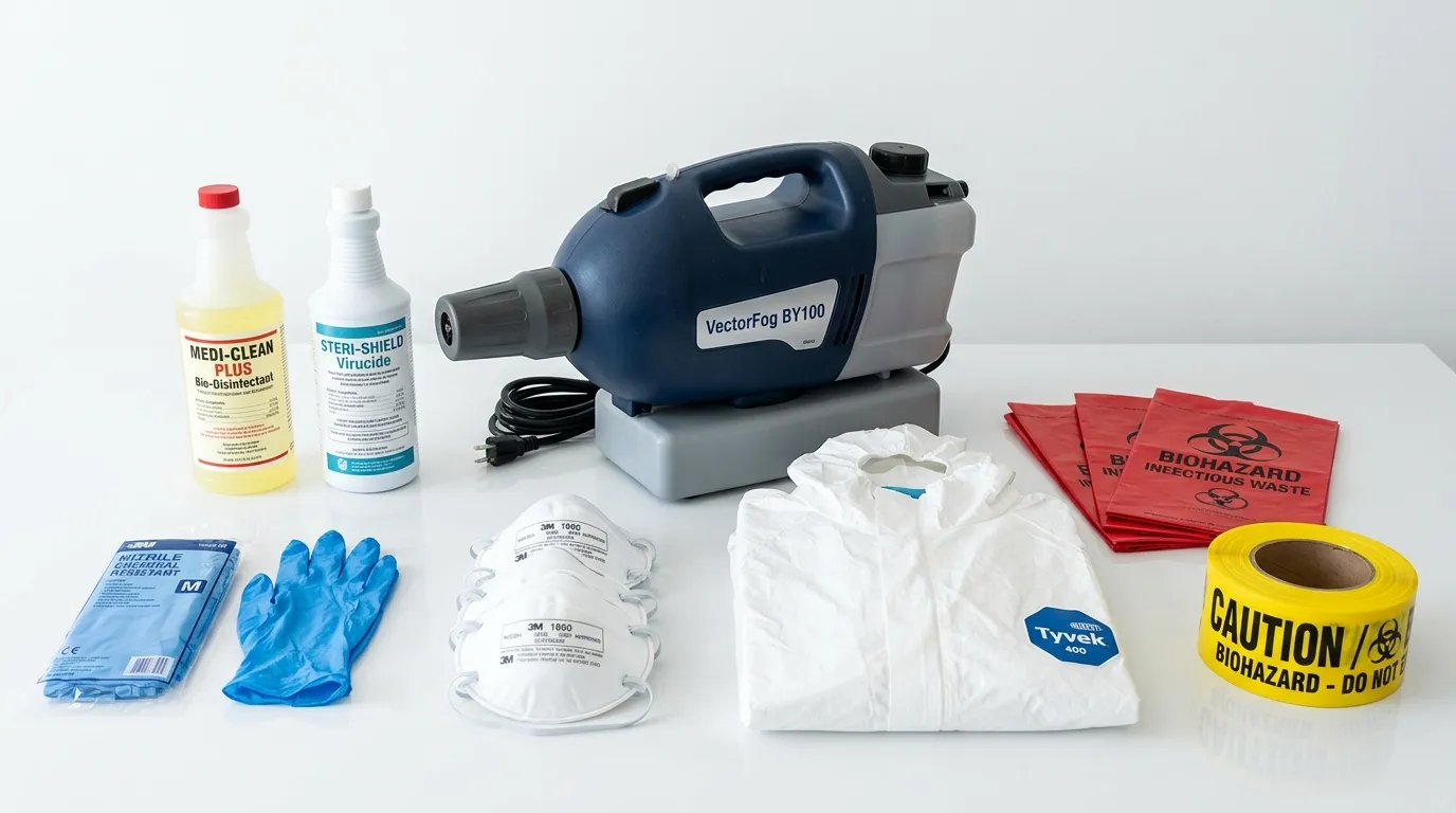 Professional biohazard remediation crew working in Alcoa